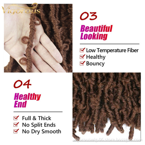 Wholesale 18inch Distressed Butterfly Locs Crochet Hair Premade Ombre Color Faux Locs Vendor synthetic brasiding Hair Extension